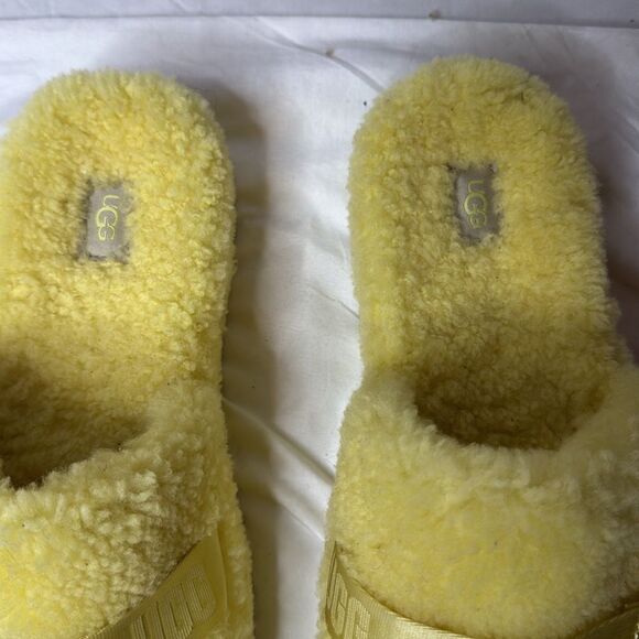 Ugg Fluffita Sherpa Slides In Margarita Yellow. Size 11. NWT. - Picture 6 of 14